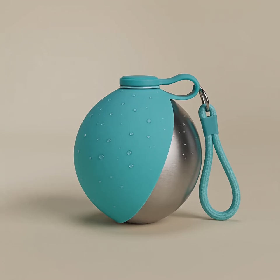Sip Sphere showcase - 2-in-1 water bottle with fold-out bowl