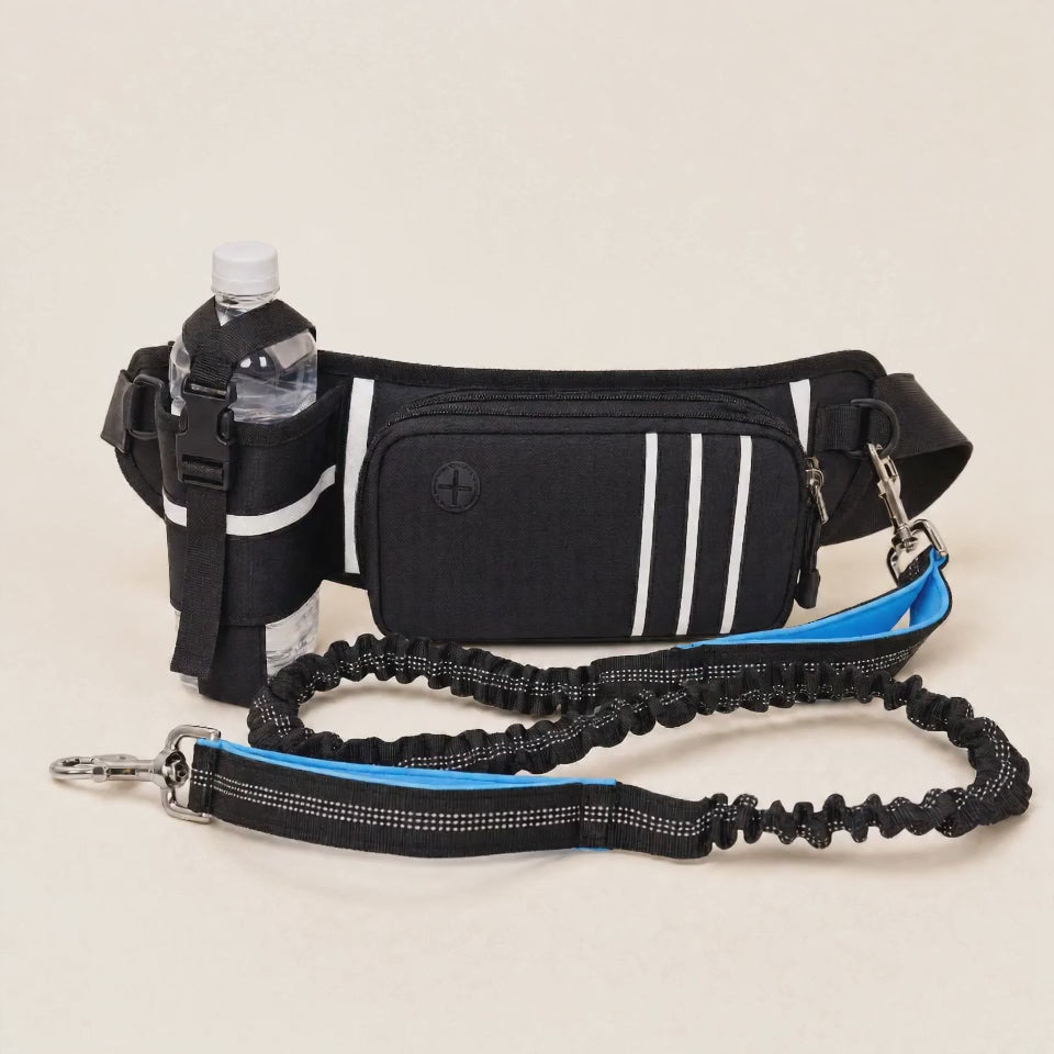 Walk Kit Bag 360 showcase - hands-free belt with bungee leash
